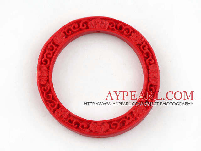 Cinnabar Beads，6*48mm rondelle,Red,Sold by each.