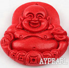 Cinnabar Beads，9*45*50mmBuddha,Red,Sold by each.