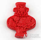Cinnabar Beads,8*40*50mm,lantern,red,Sold by each.