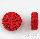 Cinnabar Beads,18mm Red,Sold by each.