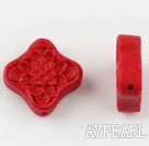 Cinnabar Beads,18mm,Red,Sold by each.