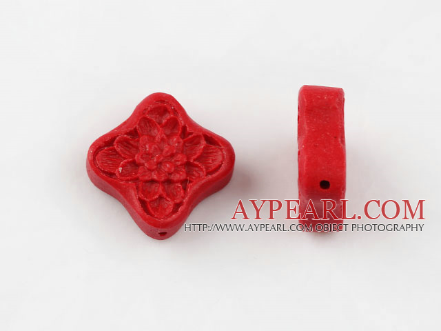 Cinnabar Beads,18mm,Red,Sold by each.