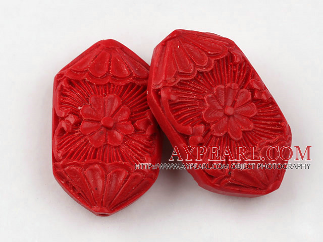 Cinnabar Beads,8*18*30mm,Red,Sold by each.