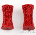 Cinnabar Beads，10*28mm,Red,Sold by each.