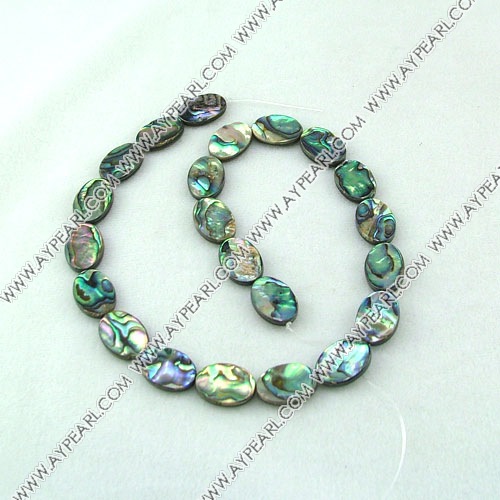 Abalone shell beads, 10*14mm oval. sold per 15.7-inch strand