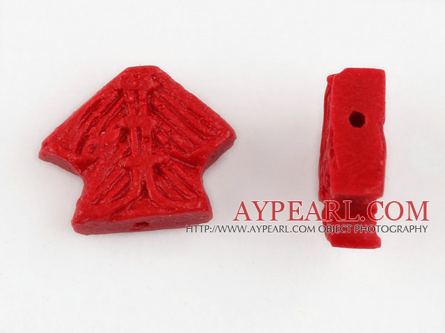 Cinnabar Beads,14mm coat,Red,Sold by each.