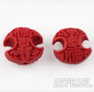 Cinnabar Beads,16mm,Red,Sold by each.