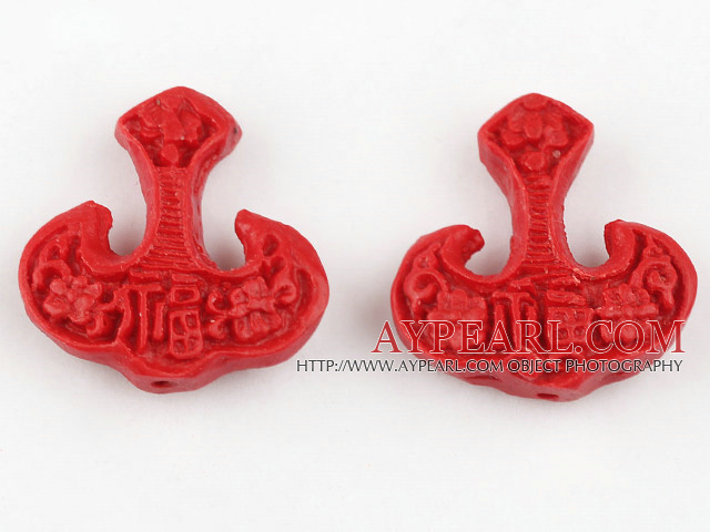 Cinnabar Beads,25mm,Red,Sold by each.