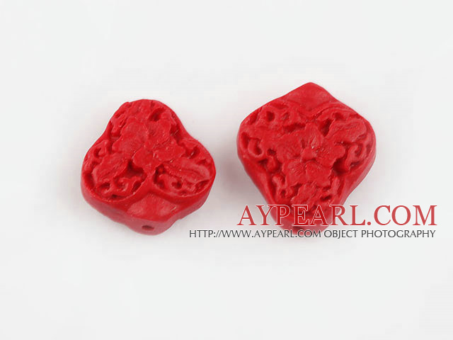 Cinnabar Beads,6*18*20mm star,Red,Sold by each.