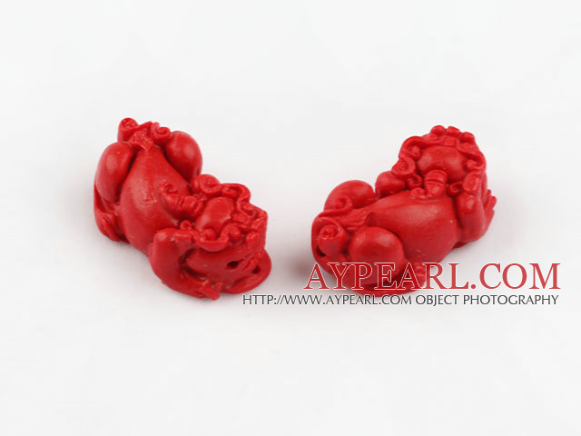 Cinnabar Beads,40*16*30mm,Red,Sold by each.