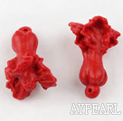 Cinnabar beads,20*35mm cabbage,Red,Sold by each.