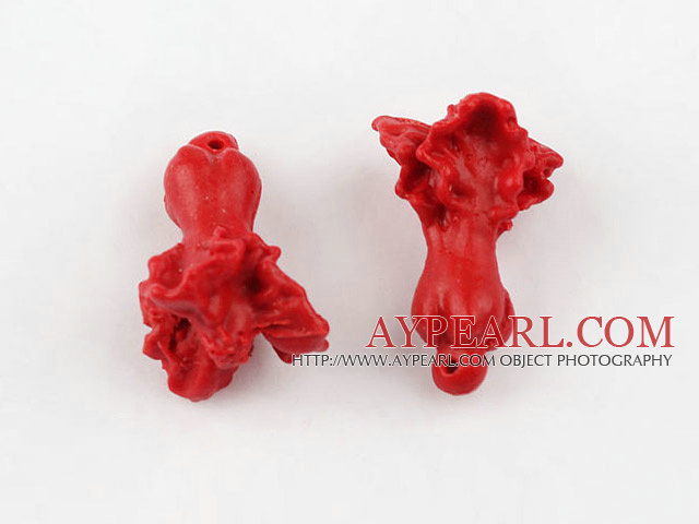 Cinnabar beads,20*35mm cabbage,Red,Sold by each.