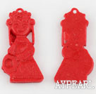 Cinnabar beads,4*16*36mm bride,Red,Sold by each.