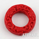 Cinnabar Beads,8*28mm rondelle,Red,Sold by each.