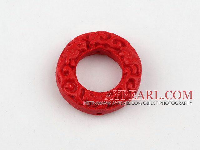 Cinnabar Beads,8*28mm rondelle,Red,Sold by each.