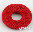 Cinnabar Beads,6*30mm rondelle,Red,Sold by each.