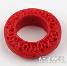Cinnabar Beads,8*28mm rondelle,Red,Sold by each.