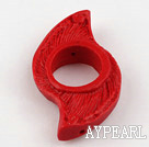 Cinnabar Beads,8*20*35mm,Red,Sold by each.