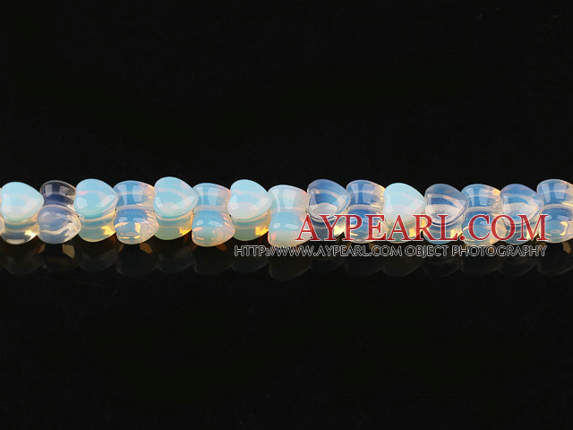 opal gemstone beads,8*11mm two heart bone,sold per 14.96inches strand