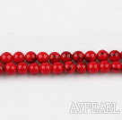 dyed bloodstone beads,4mm,red , sold per 15.75-inch strand