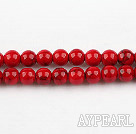 dyed bloodstone beads,6mm,red , sold per 15.75-inch strand