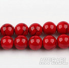 dyed bloodstone beads,10mm,red , sold per 15.75-inch strand