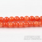 color jade beads,6mm,orange,sold per 15.75-inch strand