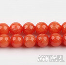 color jade beads,10mm,orange,sold per 15.75-inch strand