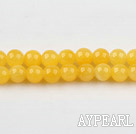 color jade beads,6mm,yellow,sold per 15.75-inch strand