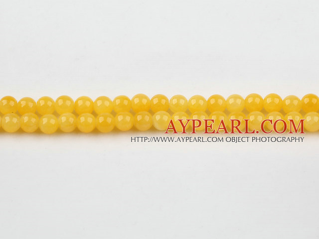 color jade beads,6mm,yellow,sold per 15.75-inch strand