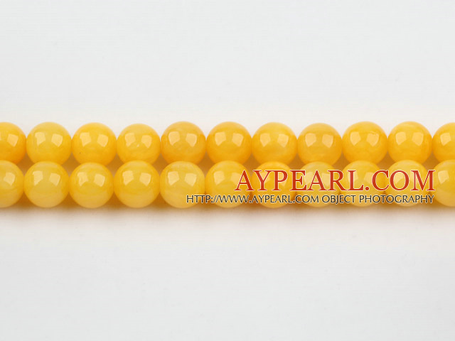 color jade beads,10mm,yellow,sold per 15.75-inch strand