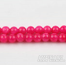 color jade beads,6mm,rose,sold per 15.75-inch strand