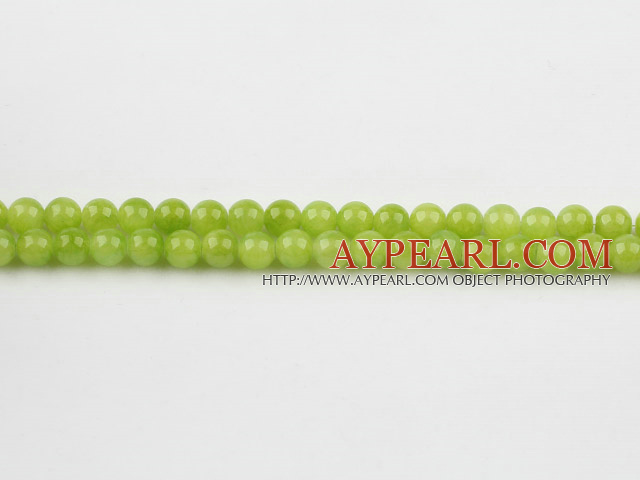 color jade beads,6mm,Kelly,sold per 15.75-inch strand