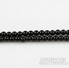 black agate beads,3mm round,sold per 15.35-inch strand