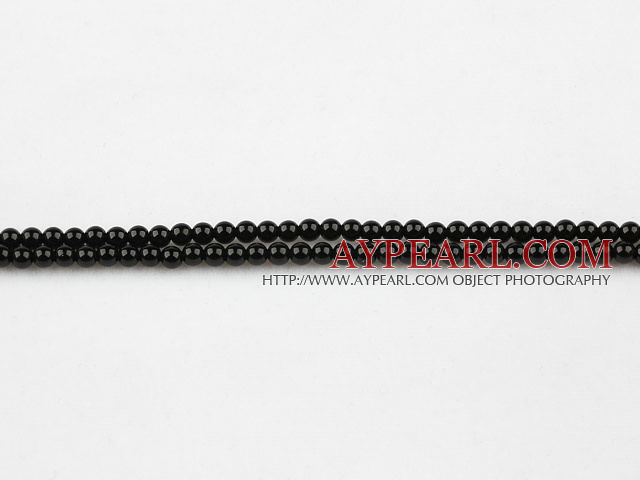 black agate beads,3mm round,sold per 15.35-inch strand