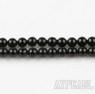 black agate beads,4mm round,sold per 15.35-inch strand