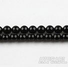 black agate beads,6mm round,sold per 15.75-inch strand