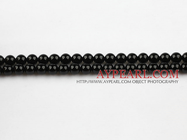 black agate beads,6mm round,sold per 15.75-inch strand