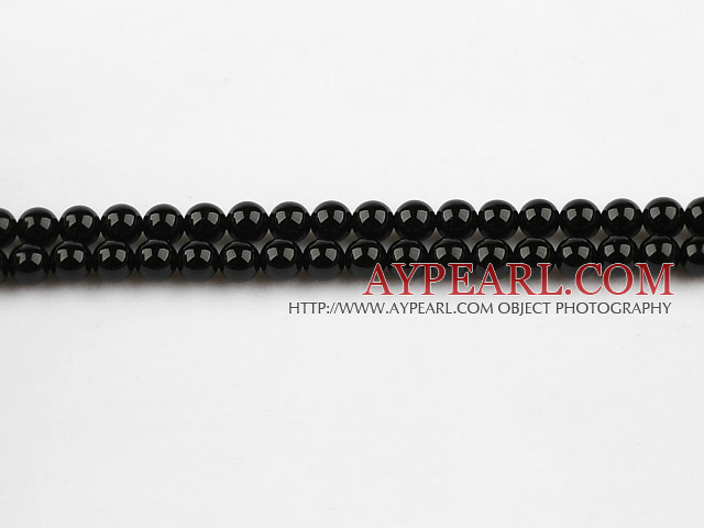 black agate beads,6mm round,sold per 15.75-inch strand
