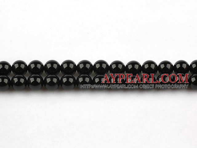 black agate beads,8mm round,sold per 15.75-inch strand