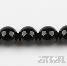black agate beads,14mm round,sold per 15.35-inch strand