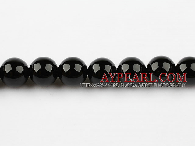 black agate beads,16mm round,Sold per 15.35-inch strands