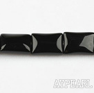 black agate beads,5*10*14mm rectangle,Grade A,sold per 15.75-inch strand