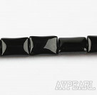 black agate beads,6*13*18mm rectangle,Grade A,sold per 15.35-inch strand