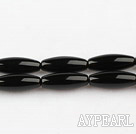 black agate beads,6*16mm rice,Grade A,sold per 15.35-inch strand