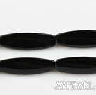 black agate beads,8*25mm,solid triangle,Grade A,sold per 15.35-inch strand