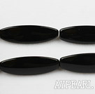 black agate beads,10*30mm,solid triangle,Grade A,Sold per 15.35-inch strands