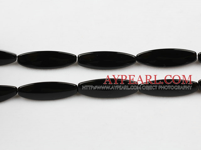 black agate beads,10*30mm,solid triangle,Grade A,Sold per 15.35-inch strands
