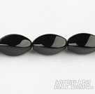 black agate beads,10*20mm twisted,Grade A,sold per 15.35-inch strand