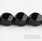 black agate beads,13*18mm twisted,Grade A,Sold per 15.35-inch strands